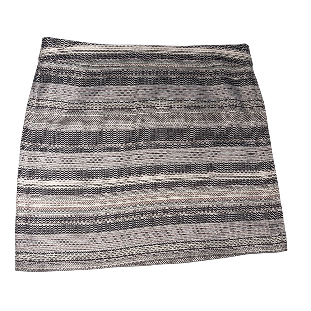 NWT Loft Striped Black and White Women's mini Skirt size 16
